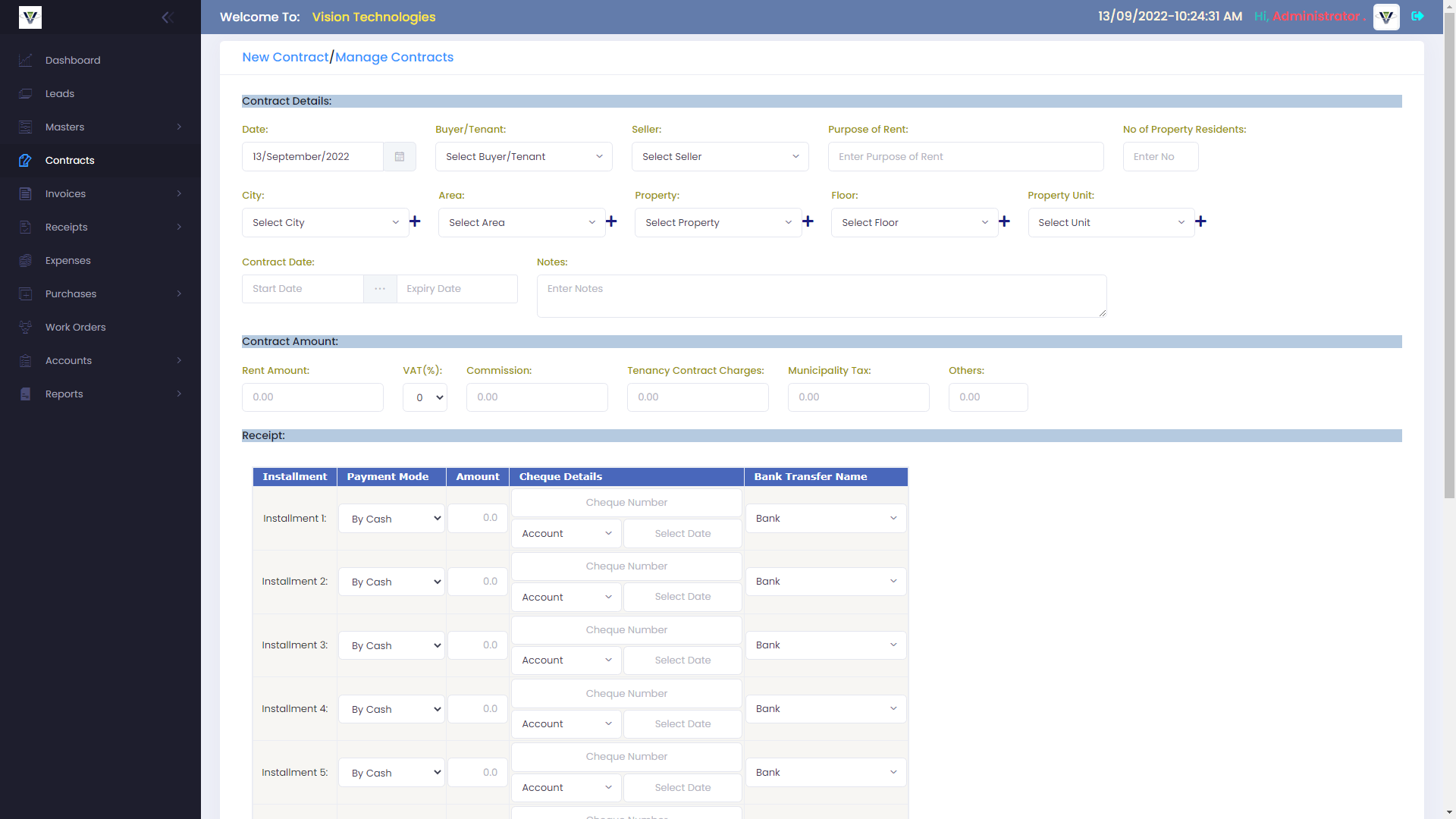 Dashboard Screenshot