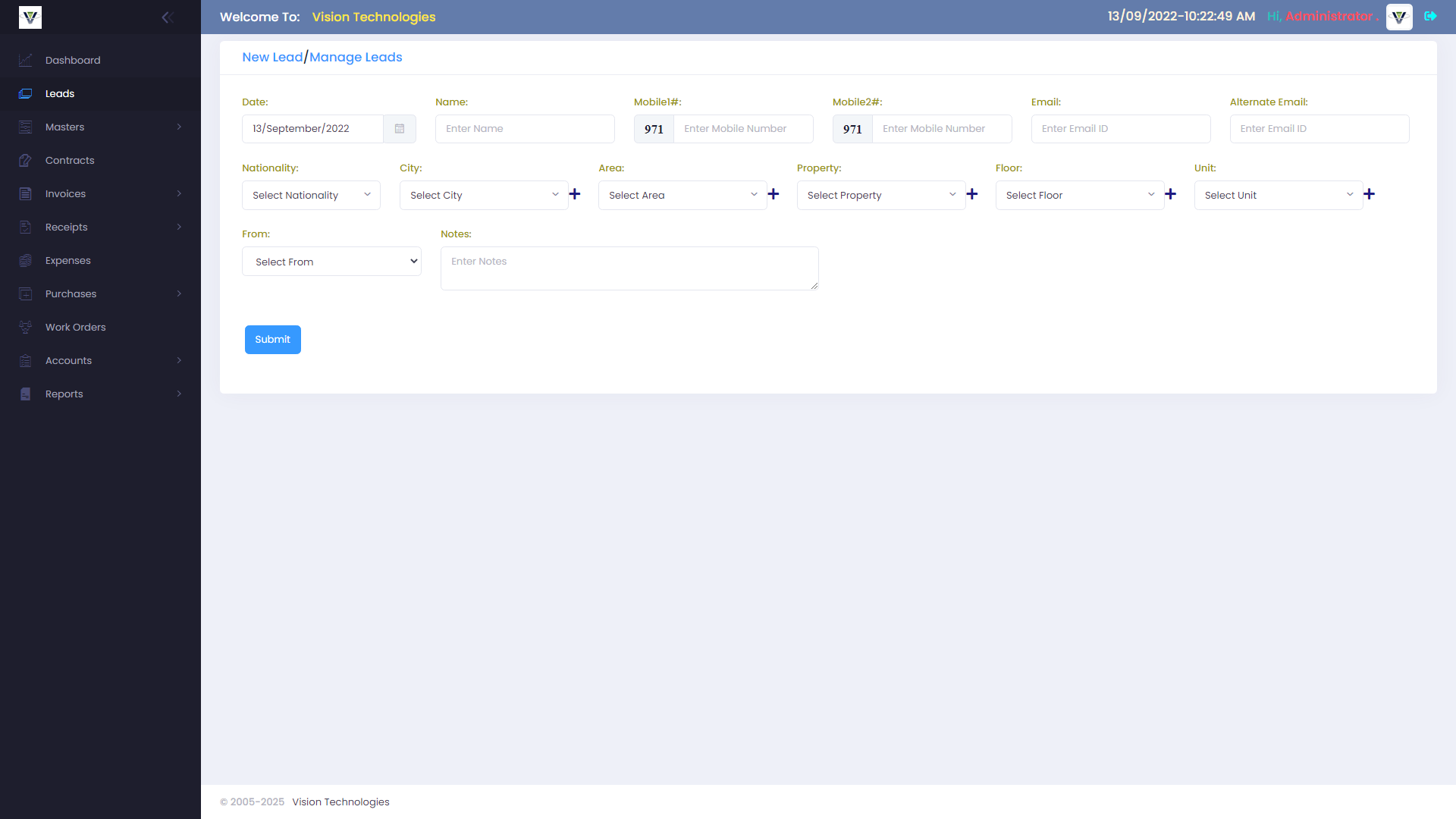 Dashboard Screenshot