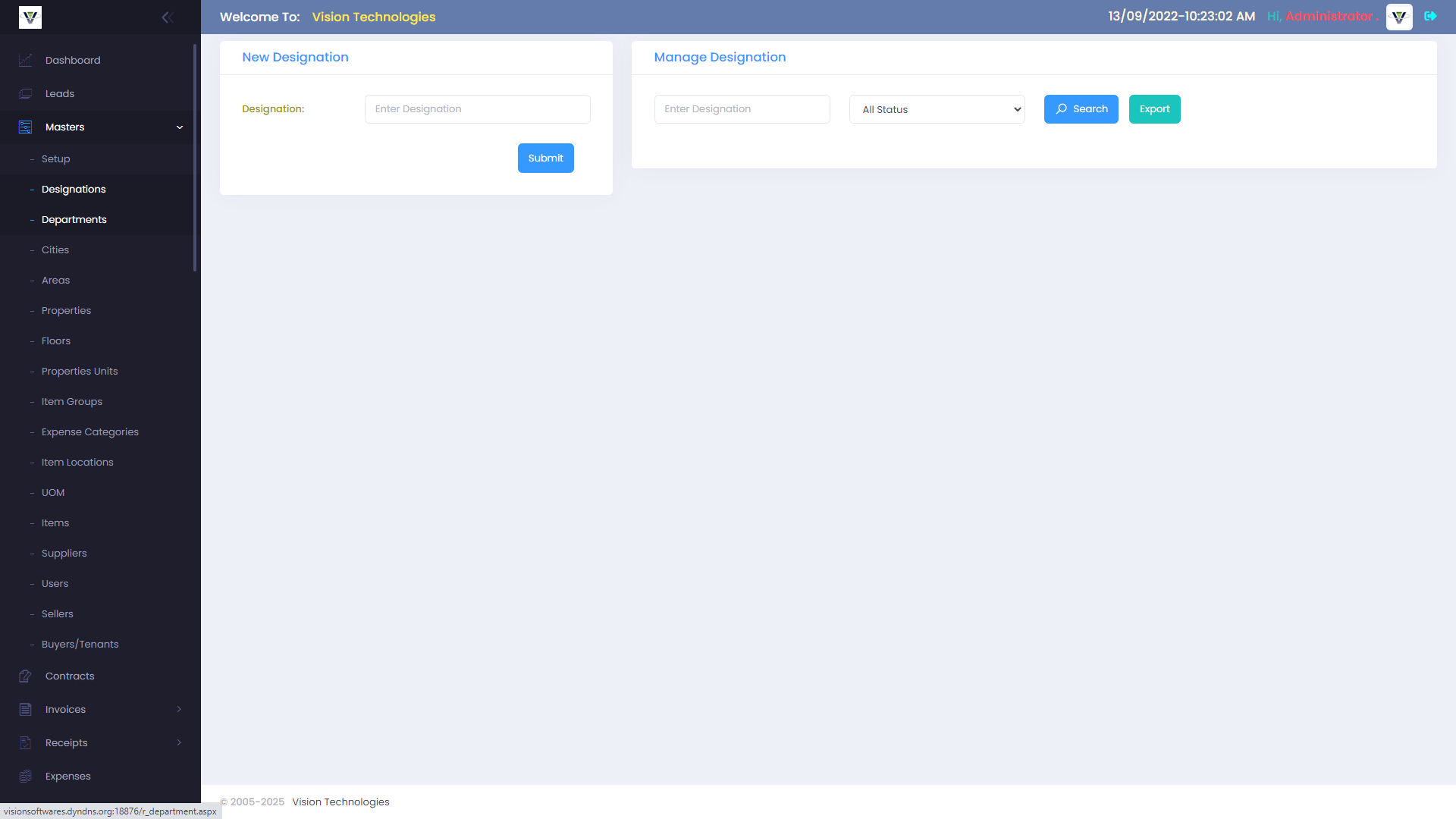 Dashboard Screenshot